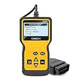 AUCELI OBD2 Scanner Code Reader for Car Check Engine, CAN Diagnostic Tool, Read and Erase Fault Codes, Probe for Emission Monitor Status, Universal for All OBD II Protocol After 1996(Yellow)