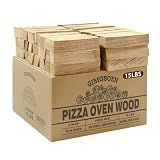 Pizza Oven & Cooking Wood – Mini Kiln-Dried Oak, 6-Inch Logs, 15lb Box – Bark-Free Firewood for Ooni, Gozney, Solo Stove & More – High Heat, Long-Lasting Burn for Grilling, BBQ & Smoking