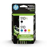 HP Original 910 Cyan, Magenta, Yellow / 910XL Black Ink Cartridges (4-Pack) | Works OfficeJet 8010, 8020 Series OfficeJet Pro 8020, 8030 Series | Eligible for Instant Ink | 3JB41AN