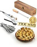 AIMOADO 1" 26Pcs Wood Burning Letter Kit, Wood Burning Letters for Wood Branding Leather Crafting, DIY Gifts for Christmas Wedding Birthday Beginners, with 100W Electric Branding Iron and Wood Handle