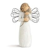 Willow Tree with affection Angel, I Love Our Friendship, Gift to Celebrate Loving Pets and Cat Lovers, Sculpted Hand-Painted Figurine