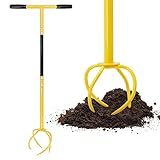 Altdorff Manual Twist Tiller for Gardening, Garden Claw Hand Tiller with Ergomomic Handle, Steel Cultivator Tiller Lawn Aerator Soil Lossener for Gardening Bed and Plant Box