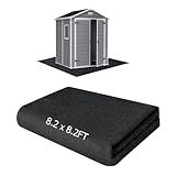 RUNZEG Outdoor Storage Shed Floor Mat, 8.2*8.2FT Waterproof Washable Garden Flooring Pad with Non Slip Backing, Soft Furniture Patio Covering Carport dust Oil Mat-Tool Shed, Storage Shed Not Included