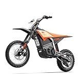 Electric Dirt Bike for Adults Teens, 3000W Brushless 220Nm Motor - 45° Slope, 38 MPH, 48V/23.5Ah Removable Battery, Dual Hydraulic Brakes & Full Suspension Electric Motorcycle for 13+, Orange