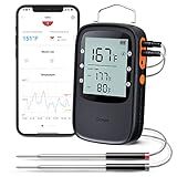 Govee Bluetooth Meat Thermometer, Wireless Meat Thermometer for Smoker Oven, Digital Grill Thermometer with 2 Probes, Timer Mode, Smart LCD Backlight BBQ Thermometer for Cooking Turkey Fish Beef
