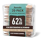 Boveda 62% Two-Way Humidity Control Packs For Storing 1 lb – Size 67 – 20 Pack – Moisture Absorbers for Storage Containers – Humidifier Packs – Hydration Packets in Resealable Bag