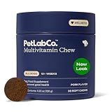 PetLab Co. 22 in 1 Dog Multivitamin - Support Dog's Immune Response, Skin, Coat, Joints & Overall Health - Vitamins A, E, D, B12, Minerals, Antioxidants - Chewable Pork Flavor - Packaging May Vary