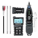 KOLSOL Network Cable Tester, Ethernet Wire Tracer with NCV & Lamp for CAT5 CAT6, PoE Tester Detect Voltage Measure Fault Distance by TDR NF-8209