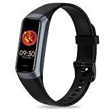 Zeacool Fitness Tracker with 24/7 Heart Rate, Blood Oxygen Blood Pressure Sleep Monitor, Activity Trackers 5 ATM Waterproof,Step Calorie Counter Pedometer Health Smart Watch for Women Men (Black)