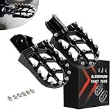 JFG RACING Dirt Bike Foot Pegs,7075 Aluminum CNC Pedals Rests for Surron Light Bee X and S/E Ride Pro S SS SR/CRF150F CRF230F 03-19/CRF250F 19-24/XR150L 15-24/KDX200 83-94-Black