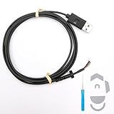 NoirVogel USB Mouse Cable Mice Line (6.5 Feet) Compatible with Logitech G502X Wired Mouse Cable Replacement Parts Repair Accessories