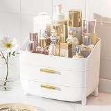Vtopmart 3-Tier Skincare Makeup Organizer with Drawers, White