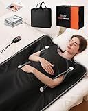 EHINI Infrared Sauna Blanket-Sauna Blanket for Home Use, Portable Design for Relaxation and Detoxification Highest 176℉, 20-60 Minutes Timer, 6 ft x 2.65 ft（Space Black）