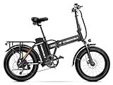 CBVELO 1000W Folding Electric Bike for Adults, 48V/20AH Foldable E-Bike with Long-Range Removable Battery, 30+MPH, 80 Miles Max Range, 20" Fat Tire – Ebike for Commuting and City Travel