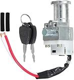 Battery Chager Ignition Switch Lock with 2 Keys for Motorcycle Electric Bike Scooter E-Bike Electric Lock Accessories