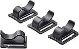 4pcs Black Water Bladder Tube Clips for Hydration Pack,Universal Hydration Pack Water Bladder Bag Beverage Tube Clip Outdoor Backpack Water Bladder Hose Hose Clip,Camping and Hiking Accessories