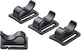 4pcs Black Water Bladder Tube Clips for Hydration Pack,Universal Hydration Pack Water Bladder Bag Beverage Tube Clip Outdoor Backpack Water Bladder Hose Hose Clip,Camping and Hiking Accessories