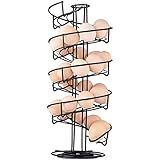 Toplife Spiral Design Metal Egg Skelter Dispenser Rack, Storage Display Rack, Black