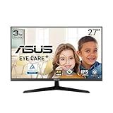ASUS 27” 4K Eye Care Monitor (VY27UQ) - UHD (3840 x 2160), IPS, HDR10, Adaptive Sync, Eye Care Plus, Display Port, HDMI, Speaker, DisplayWidget, Blue Light Filter, Flicker Free, 3yr Warranty