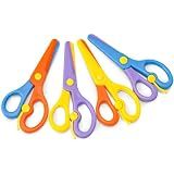 LovesTown Toddler Scissors, 4PCS Adaptive Blunt Tip Training Safety Scissors for Kids, Child Hand-Eye Coordination Development, Early Preschool Development Tools, Stocking Stuffer DIY Craft Projects