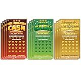 Fake Lottery Tickets - 12 Pack Ultra Realistic Prank Scratch Off Tickets, $2 Million, $1 Million, $100K Winning Cards - Funny Gag Gifts, Easy-to-Scratch, White Elephant, Parties & Stress-Free Laughs
