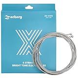 Bass Guitar Strings 4 Strings Guitar Accessories Bass Instrument Accessories Bass Strings Guitar Replacement Set Nickel Alloy Wound Plated Steel with Coating 1Pack (4-String,45-105)