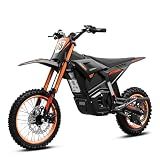 QuietEase Electric Dirt Bike for Adults Teens, 3000W Brushless 220Nm Motor - 45° slope, 38 MPH, 48V/23.4Ah Removable Battery, Dual Hydraulic Brakes & Full Suspension Electric Motorcycle For Age 13+