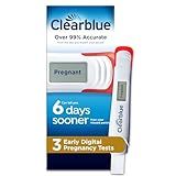 Clearblue Early Digital Pregnancy Test, Early Detection at Home Pregnancy Test, 3 Ct