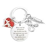 Nurses Week Gifts Appreciation Nurses Day Graduation Christmas Nurse Gifts for Women Men Nurse Practitioner School Nursing Student Paramedic Medical Assistant Dental Assistant Keychain Accessories