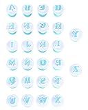 Nuoda Alphabet Letters, 26pcs Uppercase Letters Fondant Cake Biscuit Mold,Cake Decorating Tools, Cookie Stamp Impress,Embosser Cutter, DIY Sugar Craft Cookies Plunger-Plastic (Uppercase Letters)