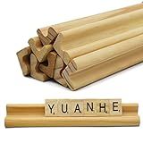 Yuanhe Scrabble Letter Tile Holders - Wooden Scrabble Rack Tray Set of 8, for Crafts and Game Stands