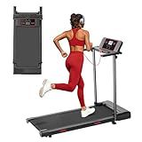 MCRG Walking Pad with Handle Bar, 3.5HP Electric Running Walking Pad Treadmill with Handles, 0.6-10.0MPH Portable Small Treadmill with Handle Bar for Home Small, 400 LBS Capacity