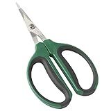 CastleGreens 6-Inch Stainless Steel Garden Bonsai Pruning Shears with 40mm Straight Blade Pruners, Anti-Slip Softgrip Micro-Tip Snip