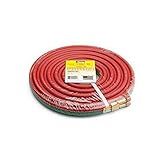 Parker Hannifin 7126NLF-300 Black EPDM Siameez Grade R Fitted Hose Assembly, Crimped B&B Brass, 25' Length, 1/4" ID x 25' Length