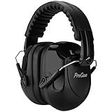 ProCase Noise Reduction Ear Muffs, Sound Proof Ear Protection, NRR 28dB Noise Cancelling Headphones for Adults Kids Autism, Hearing Protection for Shooting Gun Range Mowing -Black