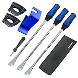 Motorcycle Tire Spoon Kit Dirt Bike Lawn Mower Tire Changer Tire Removal Tool with Bag 3x14.5 inchTire Irons and 2 Rim Protector1 Tire Bead Holder Tool