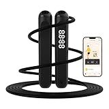 Jump Rope, Tangle free rapid speed jump ropes with counter for fitness for women,Skipping rope with app for fitness men, women's home exercise, workout, fitness gifts for adults, Kids