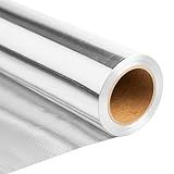 ZXQDRE Sauna Foil Vapor Barrier, 250 sqft Aluminum Insulation Roll Heavy-Duty Non-Perforated Reflective Thermal Barrier for Energy Efficient Sauna, Attic, Garage and Crawl Space (4FT x 62.5FT)
