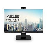 ASUS BE24EQK 24” Business Monitor with 1080P Full HD IPS, Eye Care, DisplayPort HDMI, Frameless, Built-in Adjustable 2MP Webcam, Mic Array, Stereo Speaker, Video Conference,Black