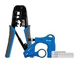 Jonard Tools TK-RJ45 Network Tool Kit for CAT5, CAT5E, and CAT6 – Includes 6-in-1 Crimper RJ11 / RJ12 / RJ45, Punch Down Tool, Cable Stripper, and RJ45 & RJ12 Connectors
