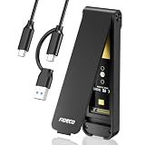 FIDECO M.2 NVMe SSD Enclosure, M.2 NVMe to USB Adapter, USB 3.2 Gen 2 (10Gbps) SSD Reader for M & M+B Key, Sandwich Style Design, Tool-Free Installation, Support UASP and Trim
