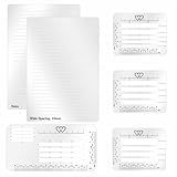 Straight Line Stencil Templates and Envelope Addressing Guide Stencil Set of 6,Line Drawing Stencil Lettering Guide,Ruler Template for Card Paper Diary Writing