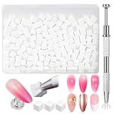 ESUOHYM 150 Pcs Soft Nail Sponges with Grabber Pen Ombre Pat Gel Brushes