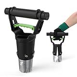 Gardtech Sturdy Bulb Planter, 5 inches Depth Hand Bulb Planting Tool, Heavt Duty Stainless Steel Garden Soil Release Tool & Transplanter for Plants Seeds and Digging Tulips