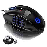 UtechSmart Venus Gaming Mouse RGB Wired, 16400 DPI High Precision Laser Programmable MMO Computer Gaming Mice [IGN's Recommendation]