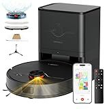 uninell Robot Vacuum and Mop Combo,Lidar Navigation Robotic Vacuum Cleaner with 3.5L Self Emptying Station,5000Pa Vacuum Robot,180mins Runtime,No-Go&No-Mop Zones,App/Alexa/Remote Control,UR3