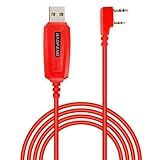 BAOFENG Programming Cable UV-5R/5RA/5R Plus/5RE, UV3R Plus, BF-888S, 5R EX, 5RX3, GA-2S, UV-82 (39-inch Mirkit Red, This one Works!)