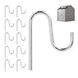 KishYa 10 Pcs Shed Hooks, Long Shed Hooks for Tools Shovels Rakes Storage, Shed Accessories for Hanging Heavy Duty Individual