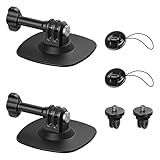 Maectech Flexible Adhesive Mount Compatible for Insta360 Helmet Mount X5 X4 X3 Ace Pro for Go Pro Hero Action Camera Base Kit for DJI Osmo Action Sports Camera Accessories (2Pcs)