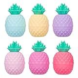 Glam Lux Beauty Bundle Pineapple Shaped Lip Balm Set of 6 Moisturizing Nourishing & Hydrating For Dry Chapped Lips For Women, Girls & Tweens